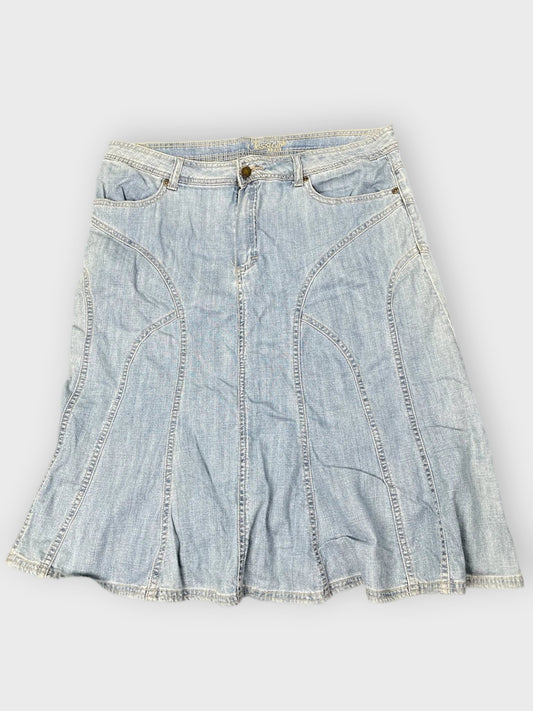 front view, Jessica Sport Light Denim Skirt, vintage Y2K second hand piece