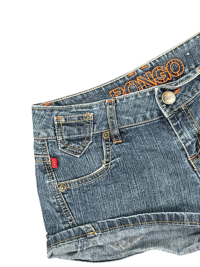 detail view, Bongo Blue Vintage Denim Hotpants, vintage Y2K second hand piece, image 4