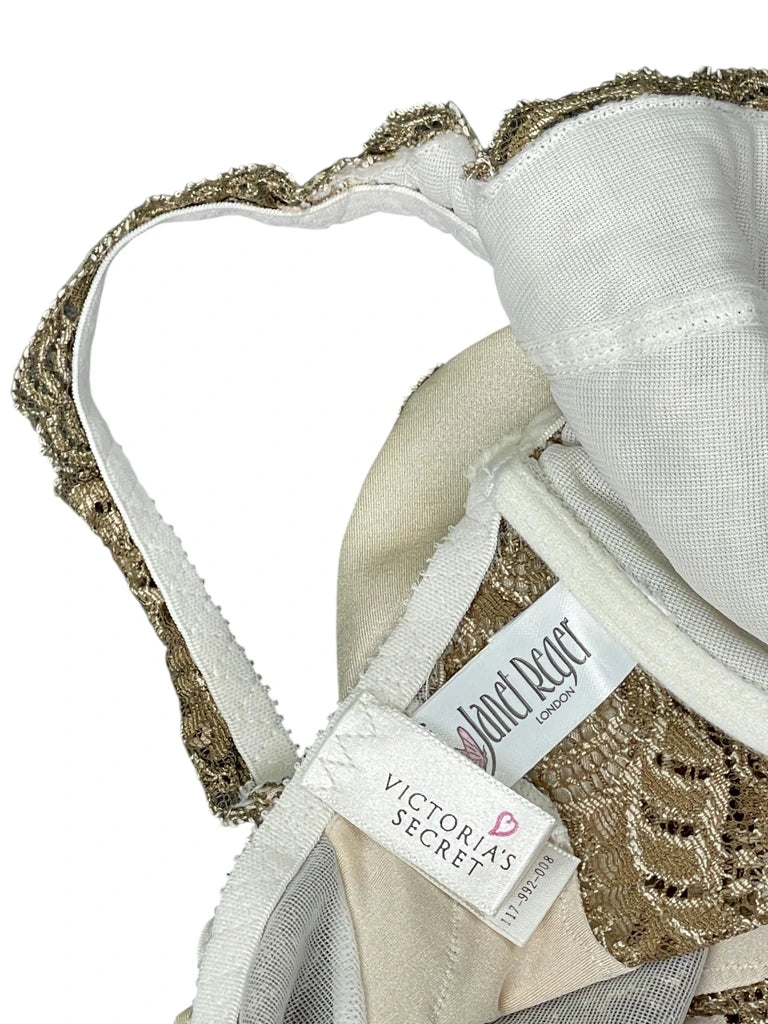 detail view, Victoria's Secret Victoria’s Secret Beige Dress Top, vintage Y2K second hand piece