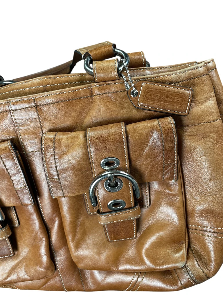 detail view, Coach Brown Minimalist Tote Bag (ONESIZE), vintage Y2K second hand piece, image 4