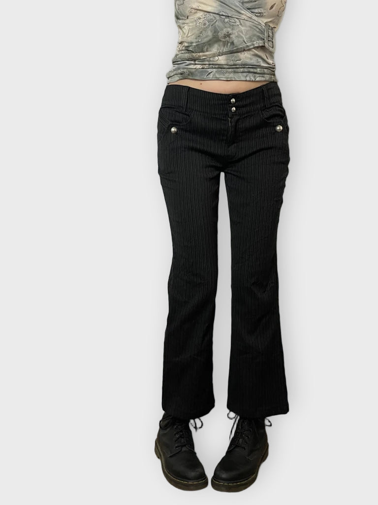 front view, R. Jeans Striped Pants, vintage Y2K second hand piece