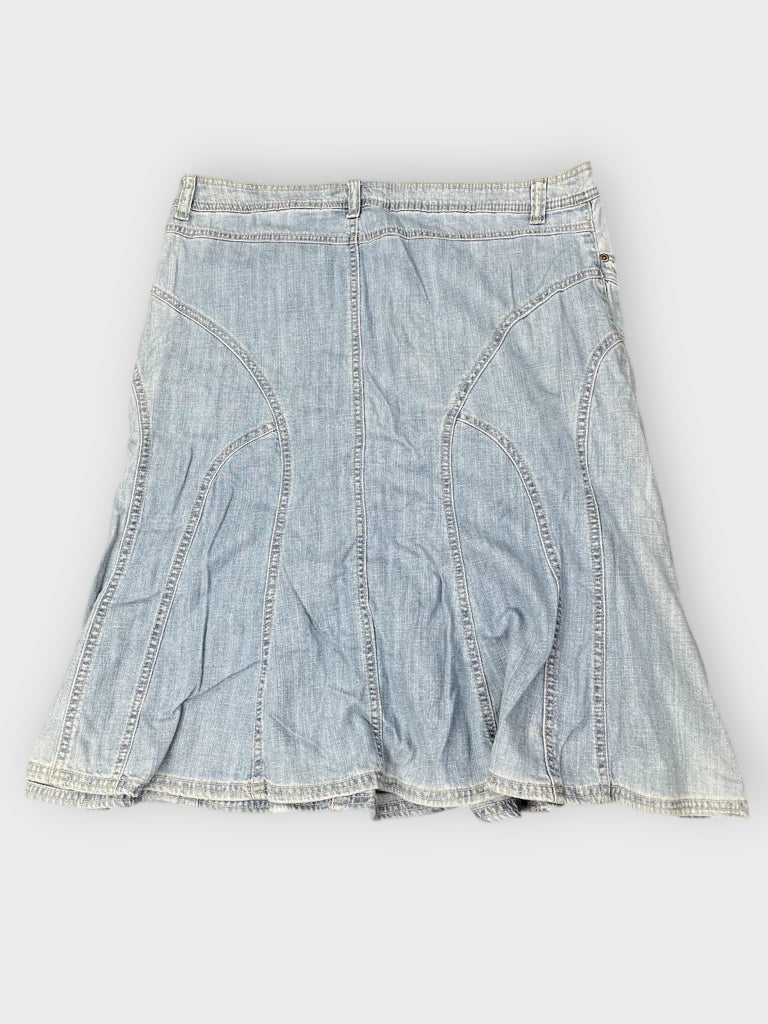 back view, Jessica Sport Light Denim Skirt, vintage Y2K second hand piece