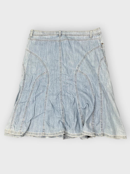 back view, Jessica Sport Light Denim Skirt, vintage Y2K second hand piece