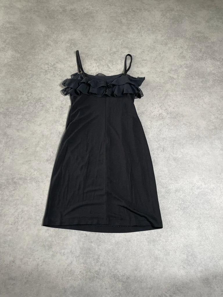 detail view, J. Ribhoff black dress, vintage Y2K second hand piece, image 5
