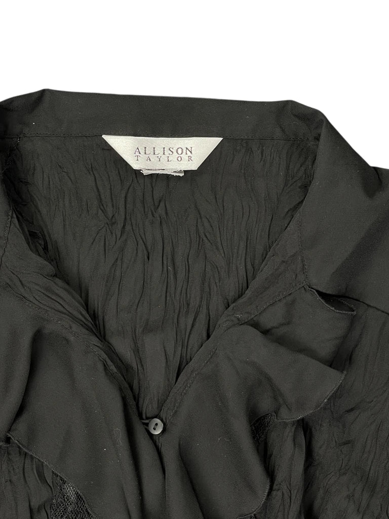 detail view, Allison Taylor Chic Black Vintage Dress Top, vintage Y2K second hand piece, image 5