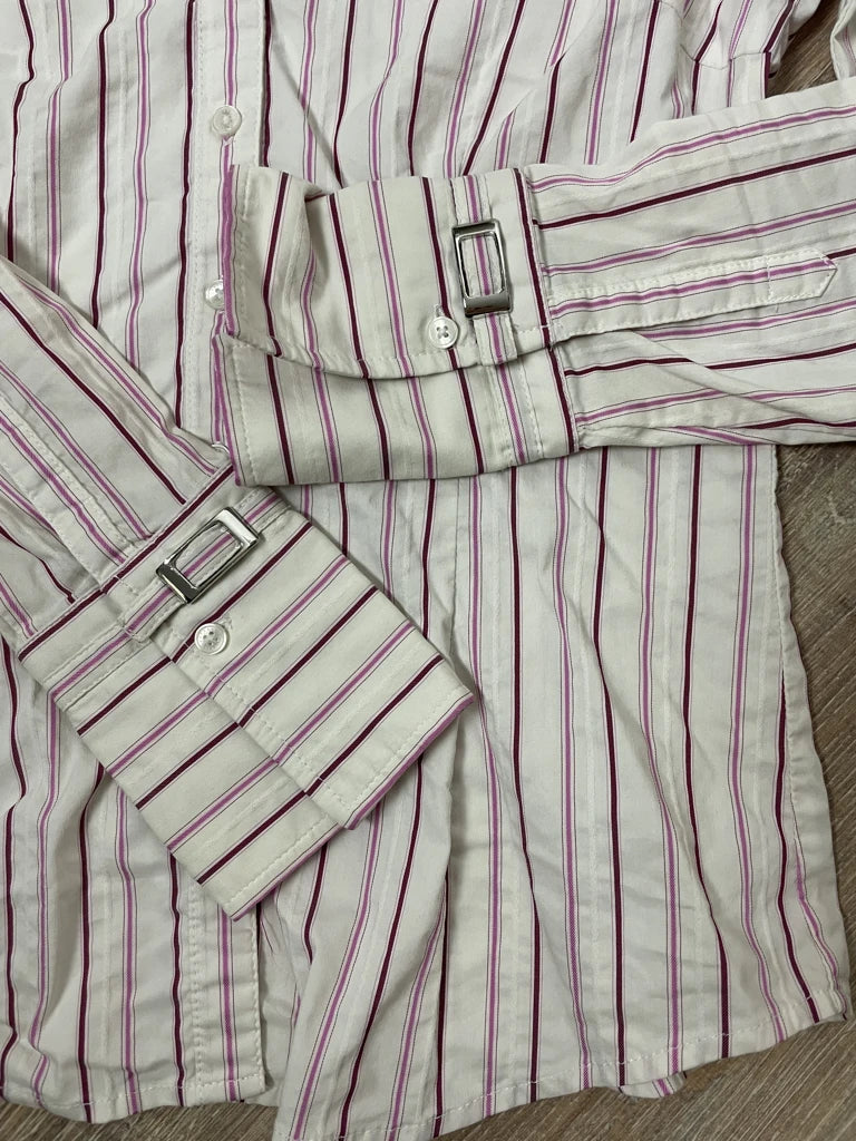 detail view, Express Design Studio Striped Shirt, vintage Y2K second hand piece