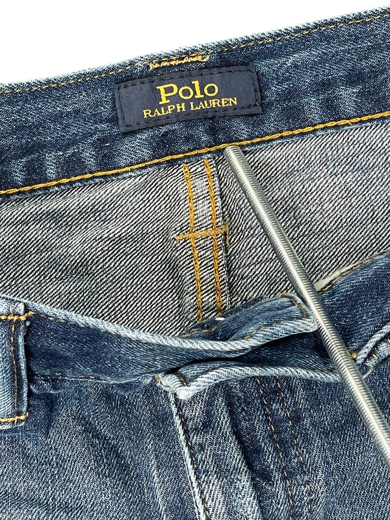 detail view, Polo Ralph Lauren Classic Cutoff Denim Hotpants, vintage Y2K second hand piece, image 5