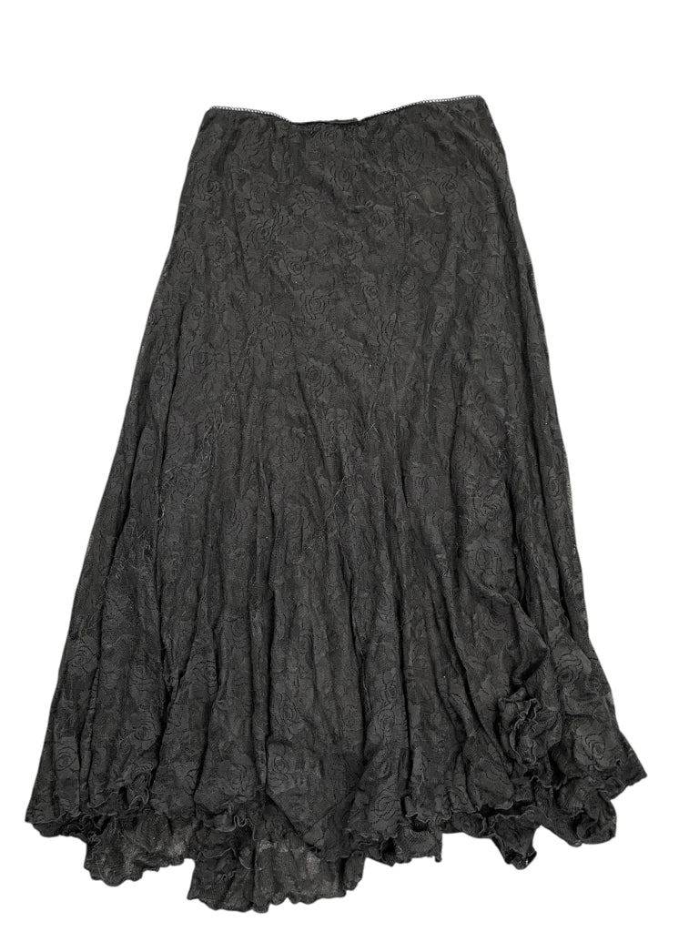 back view, Notations Black Floral Lace Dress, vintage Y2K second hand piece