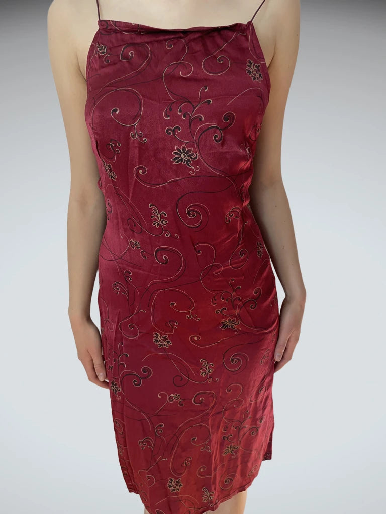 front view, Sisley Y2K Floral Dress, vintage Y2K second hand piece