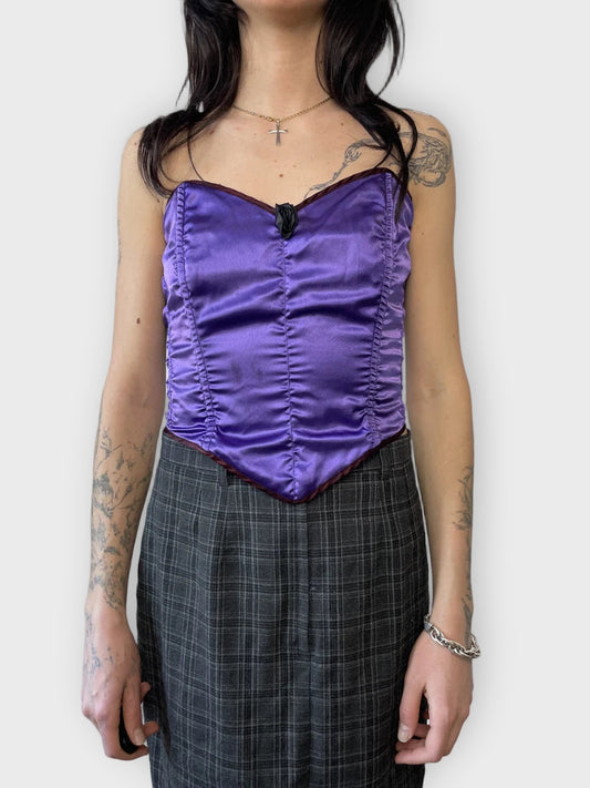 front view, Purple Corset, vintage Y2K second hand piece