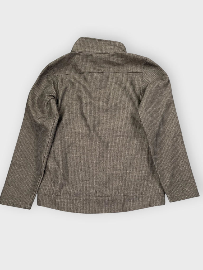 back view, Cinch Brown Softshell Jacket, vintage Y2K second hand piece