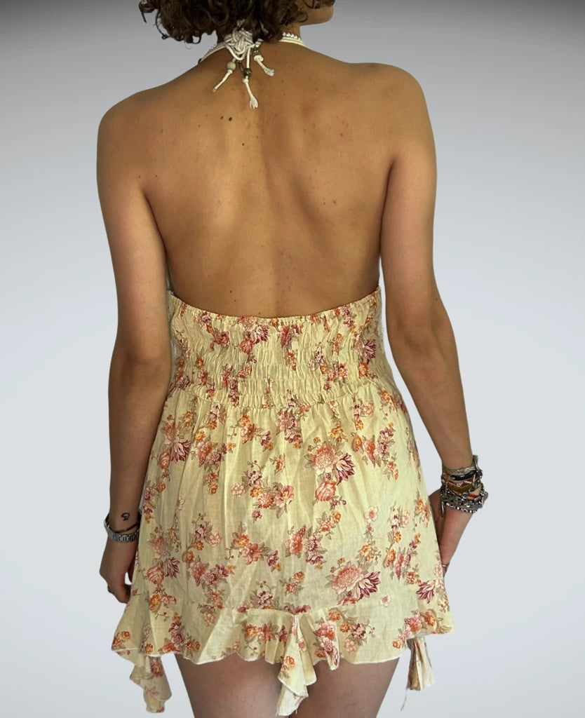 back view, Louise FD Y2K Halter Top, vintage Y2K second hand piece