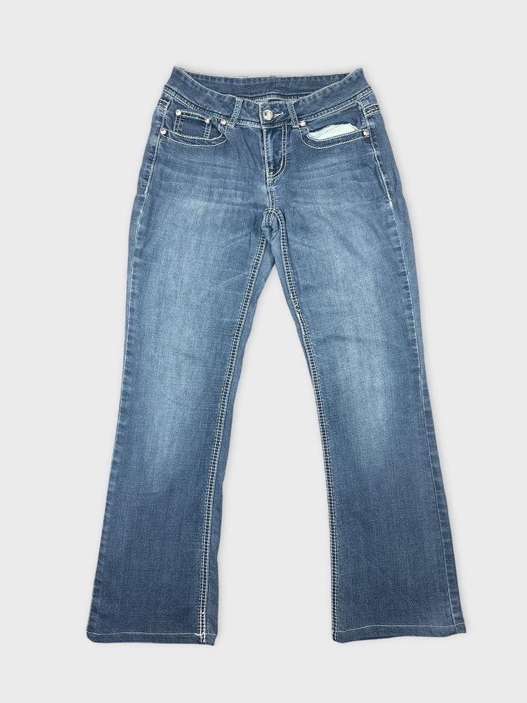 Flare Jeans with Edgy Details (W28 / M)