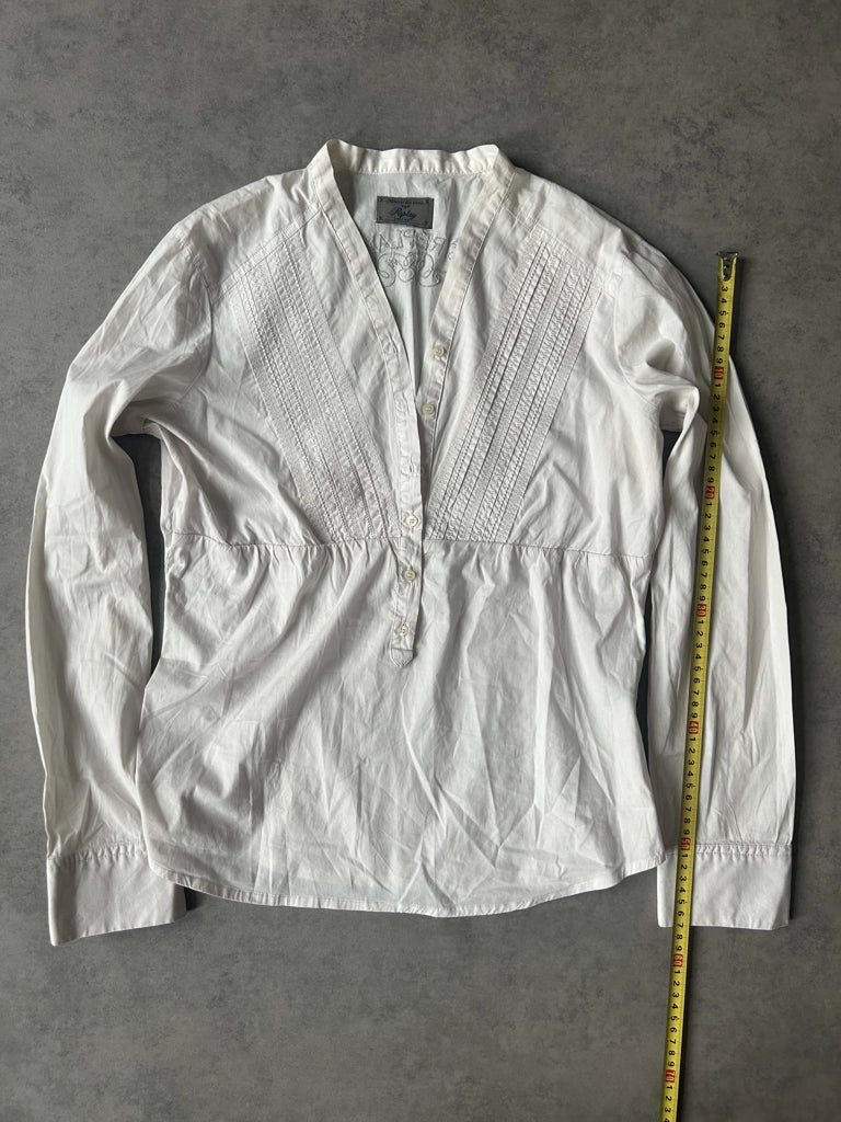 detail view, Replay Y2K White Long Sleeve Top, vintage Y2K second hand piece, image 9