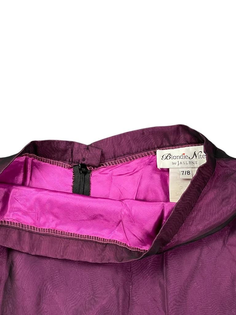 detail view, Blondie Mites Purple Maxi Skirt, vintage Y2K second hand piece, image 4