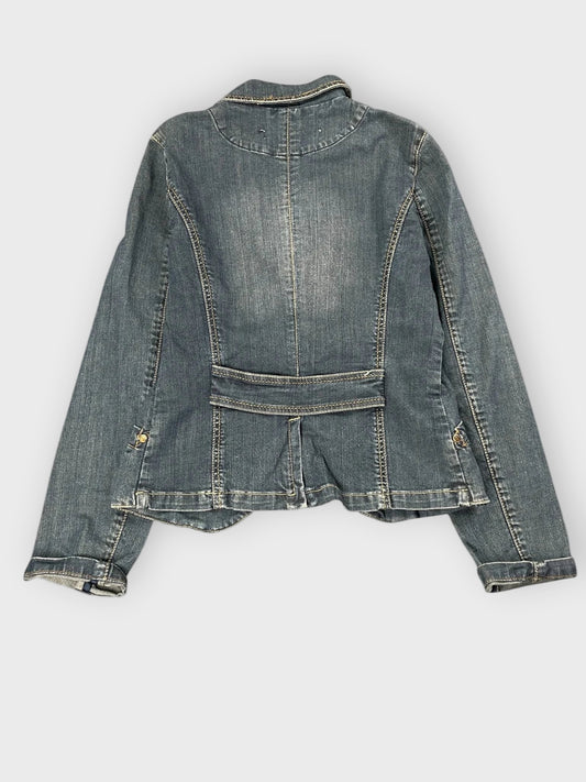 back view, Extyn Denim Fitted Blazer, vintage Y2K second hand piece