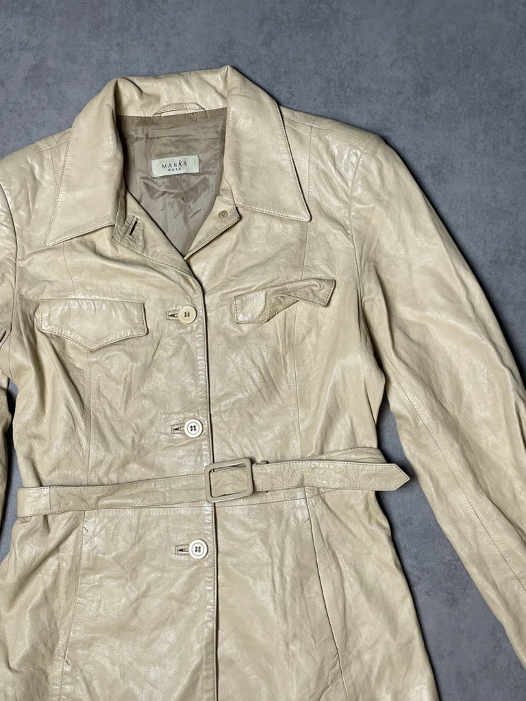 detail view, Maska Leather Jacket, vintage Y2K second hand piece, image 4