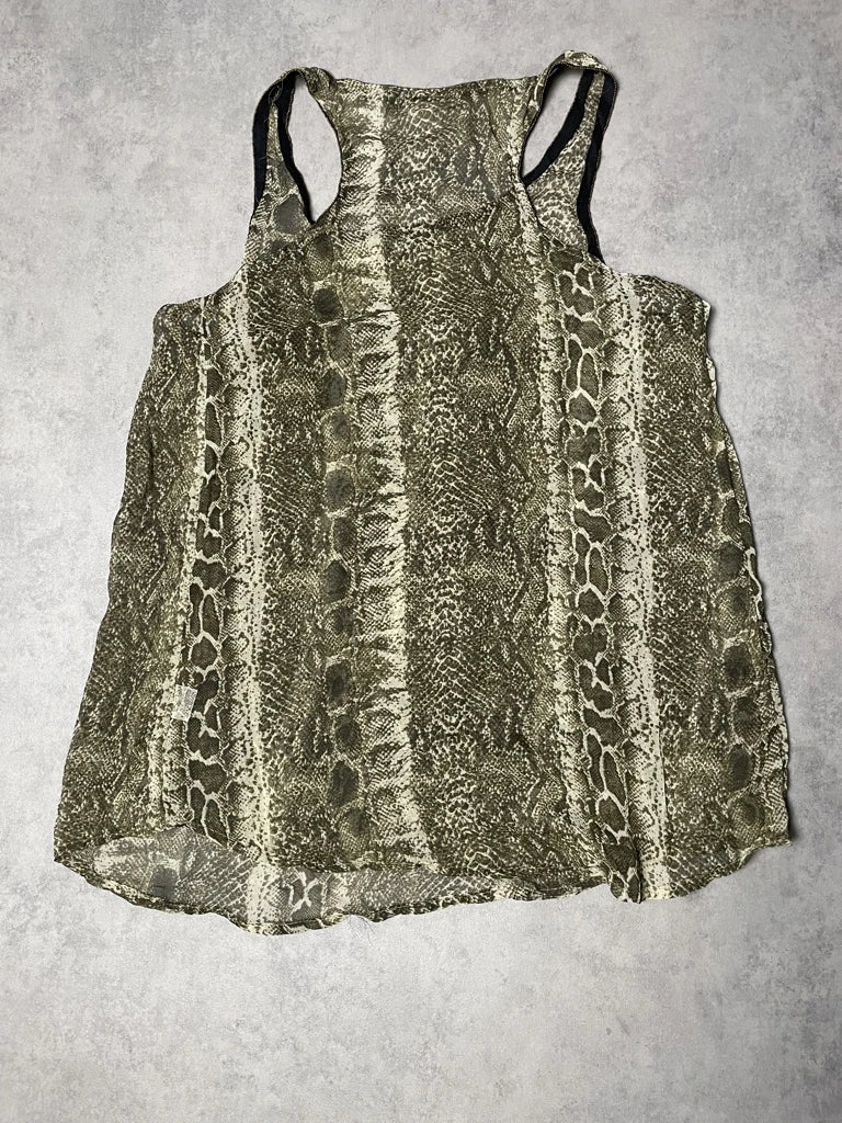 detail view, Thena Snake Sheer Top, vintage Y2K second hand piece, image 5