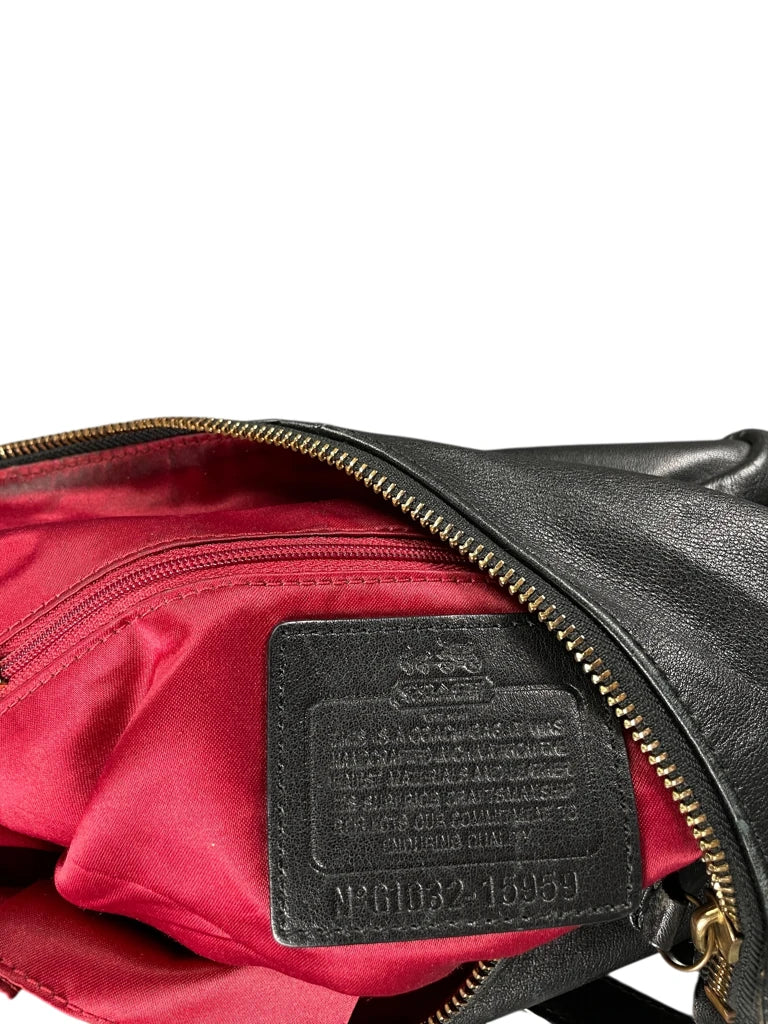 back view, Coach Black and Gold Shoulder Bag (ONESIZE), vintage Y2K second hand piece