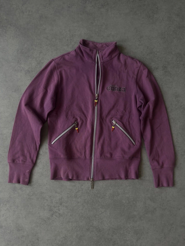 detail view, Danza Y2K Purple Zip-Up Jacket Set, vintage Y2K second hand piece, image 6