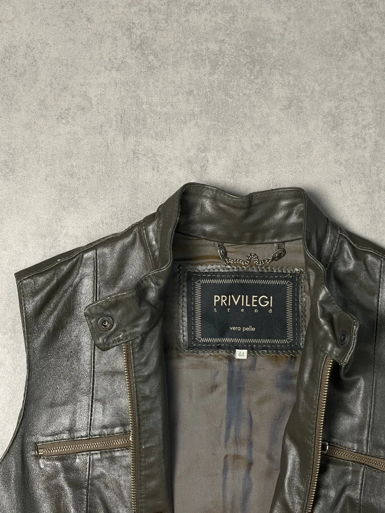 detail view, Privilegi Italian Gilet, vintage Y2K second hand piece