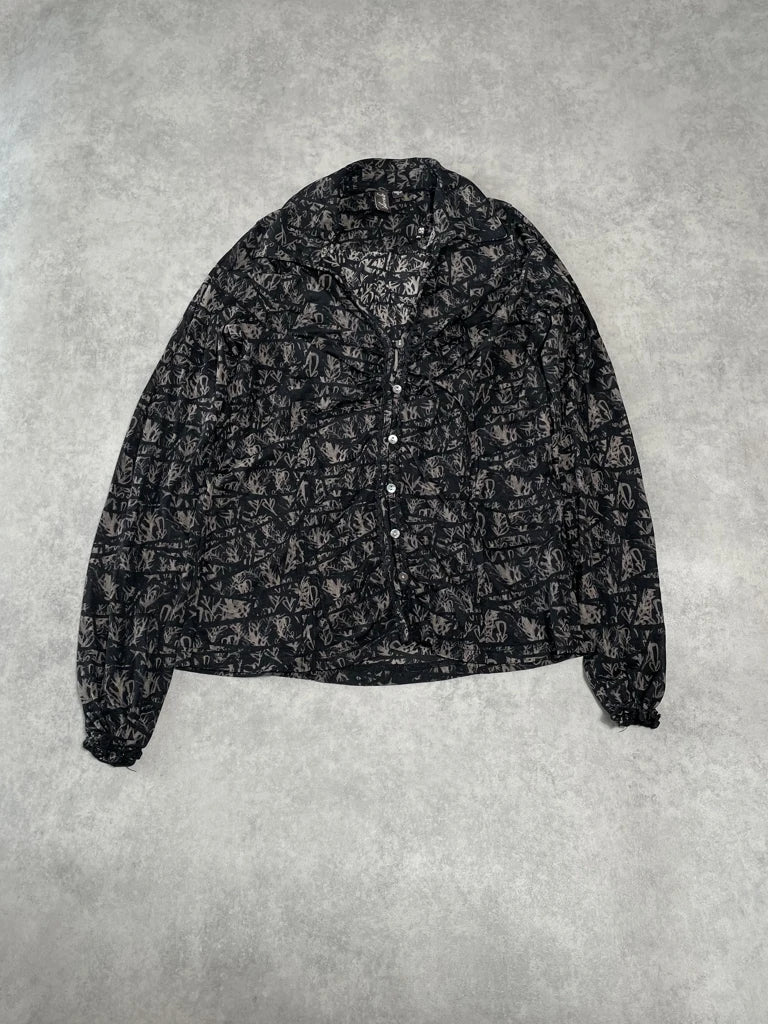detail view, Colorado Shirt with Forest Shadow Print, vintage Y2K second hand piece, image 6