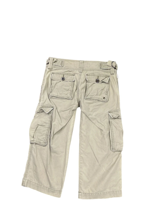 back view, Hollister Green Cropped Pants, vintage Y2K second hand piece