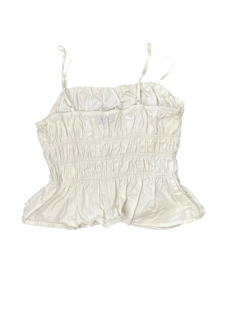 detail view, Dynamite Beige Ruffled Camisole Top, vintage Y2K second hand piece, image 6