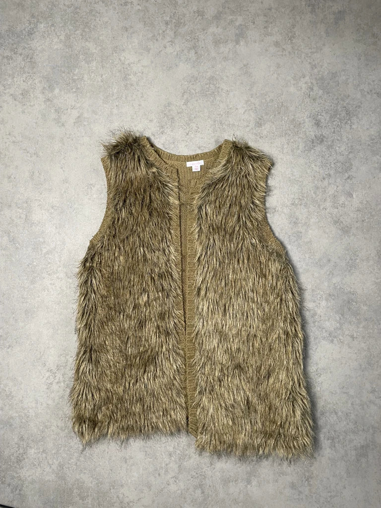 detail view, Xhilaration Fur Gilet, vintage Y2K second hand piece, image 6