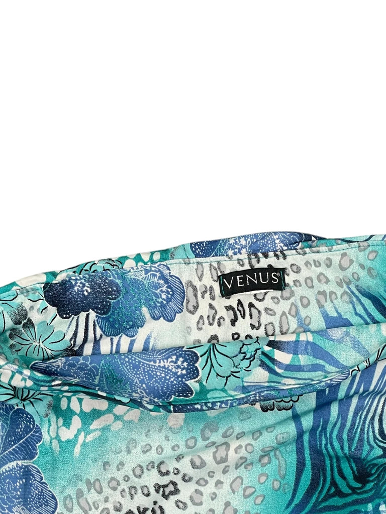 detail view, Venus Turquoise Tropic Maxi Dress, vintage Y2K second hand piece