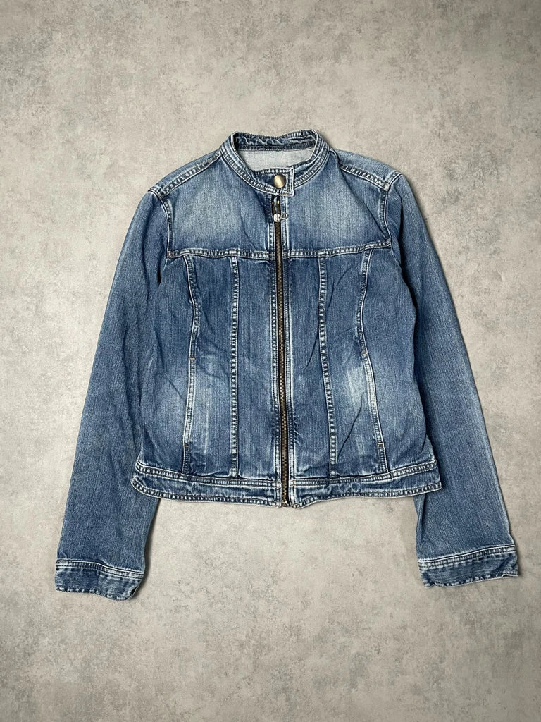 detail view, Jeans Jacket, vintage Y2K second hand piece, image 6