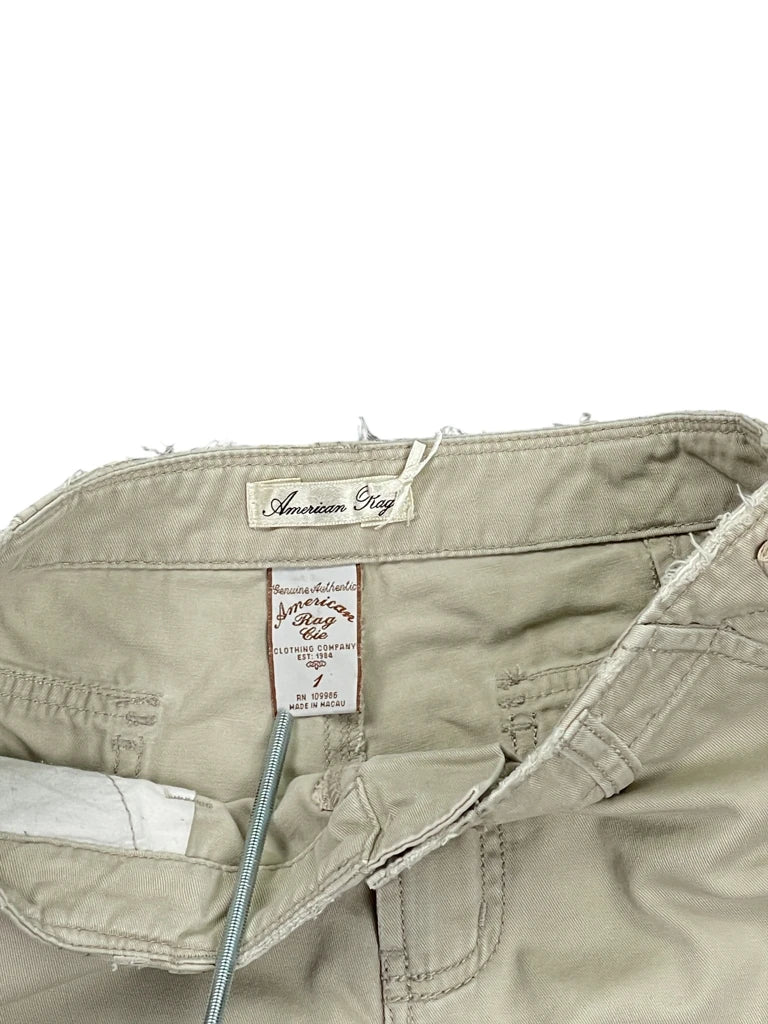 detail view, American Rag Beige Utility Pants, vintage Y2K second hand piece