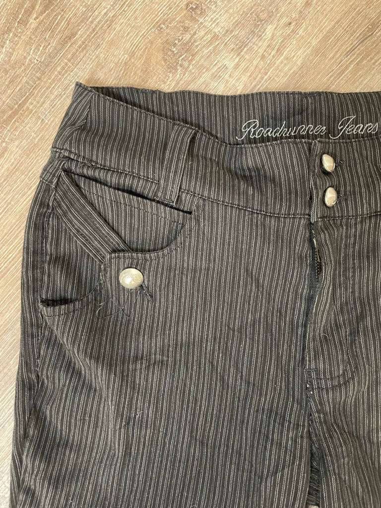 detail view, R. Jeans Striped Pants, vintage Y2K second hand piece