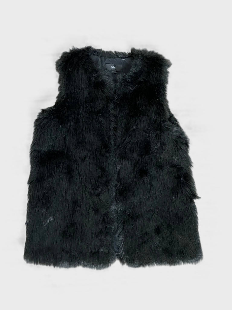 detail view, Wossimo? Faux Fur Vest, vintage Y2K second hand piece, image 6