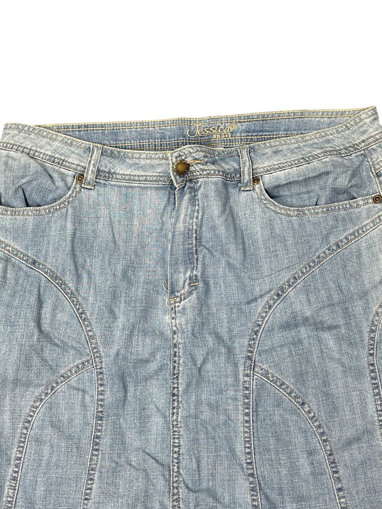 detail view, Jessica Sport Light Denim Skirt, vintage Y2K second hand piece, image 4