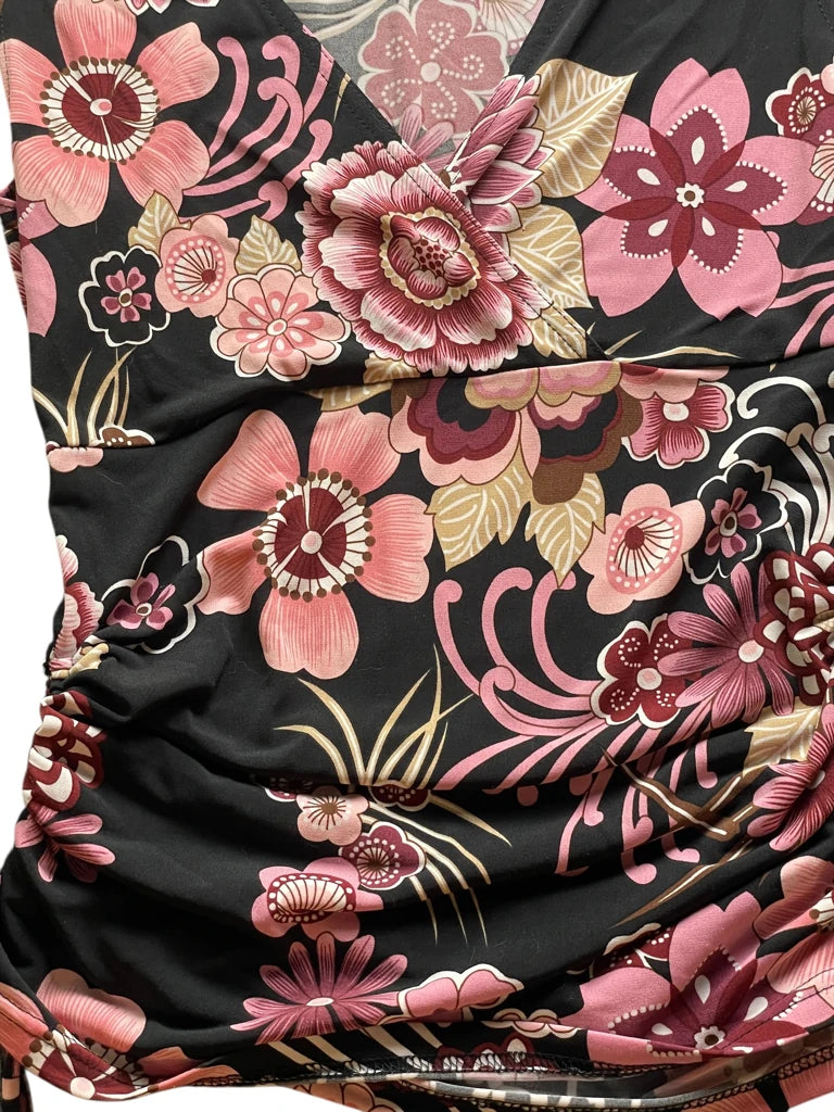 detail view, A.Byer Floral Ruched Top, vintage Y2K second hand piece, image 6