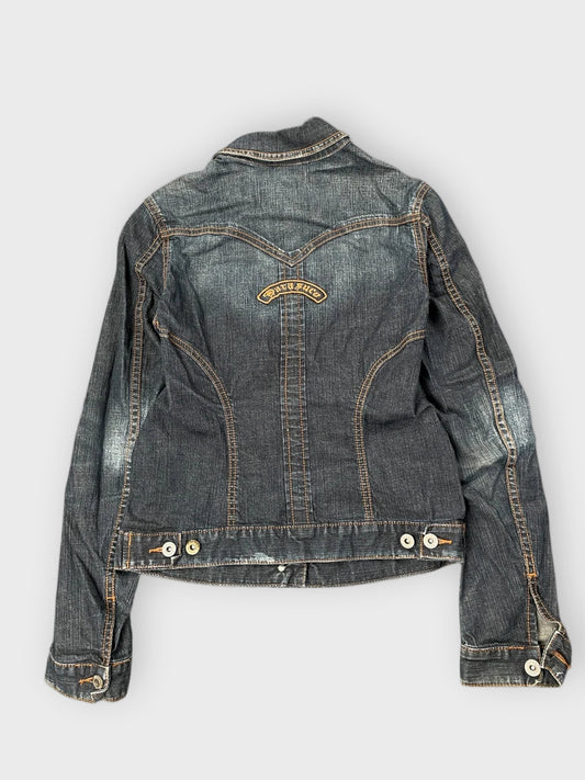 Parasuco Distressed Denim Jacket with Contrast Stitching (S)