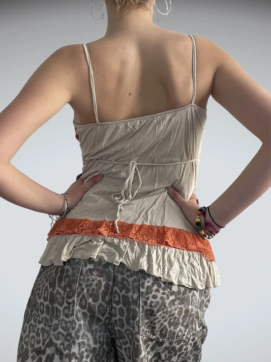 back view, Daytrip nomadic heat – boho paisley slip, vintage Y2K second hand piece