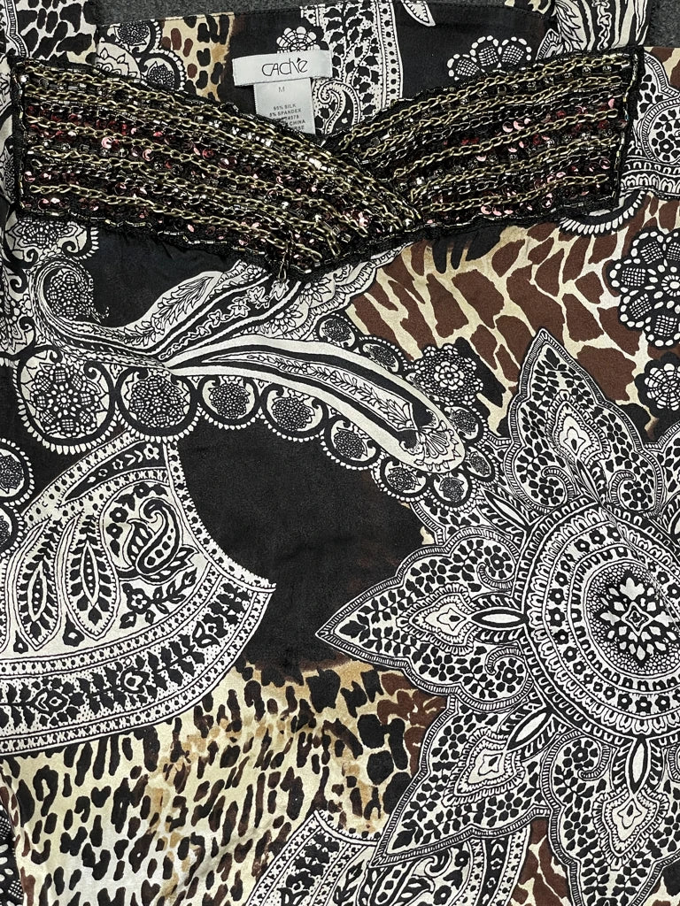detail view, Cache paisley animal mix cami, vintage Y2K second hand piece, image 6