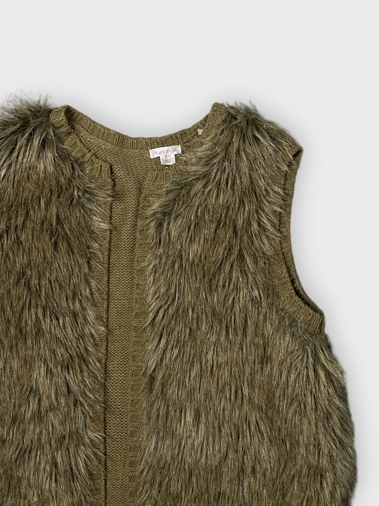 detail view, Xhilaration Fur Gilet, vintage Y2K second hand piece, image 4