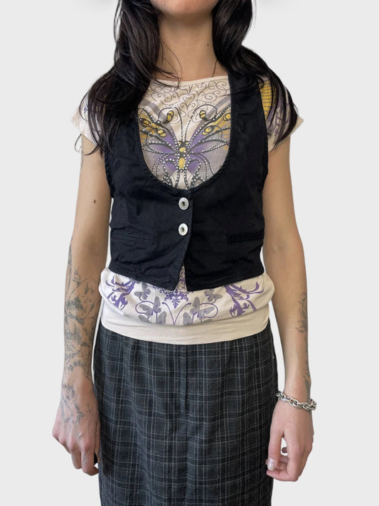 front view, TRN Gilet, vintage Y2K second hand piece