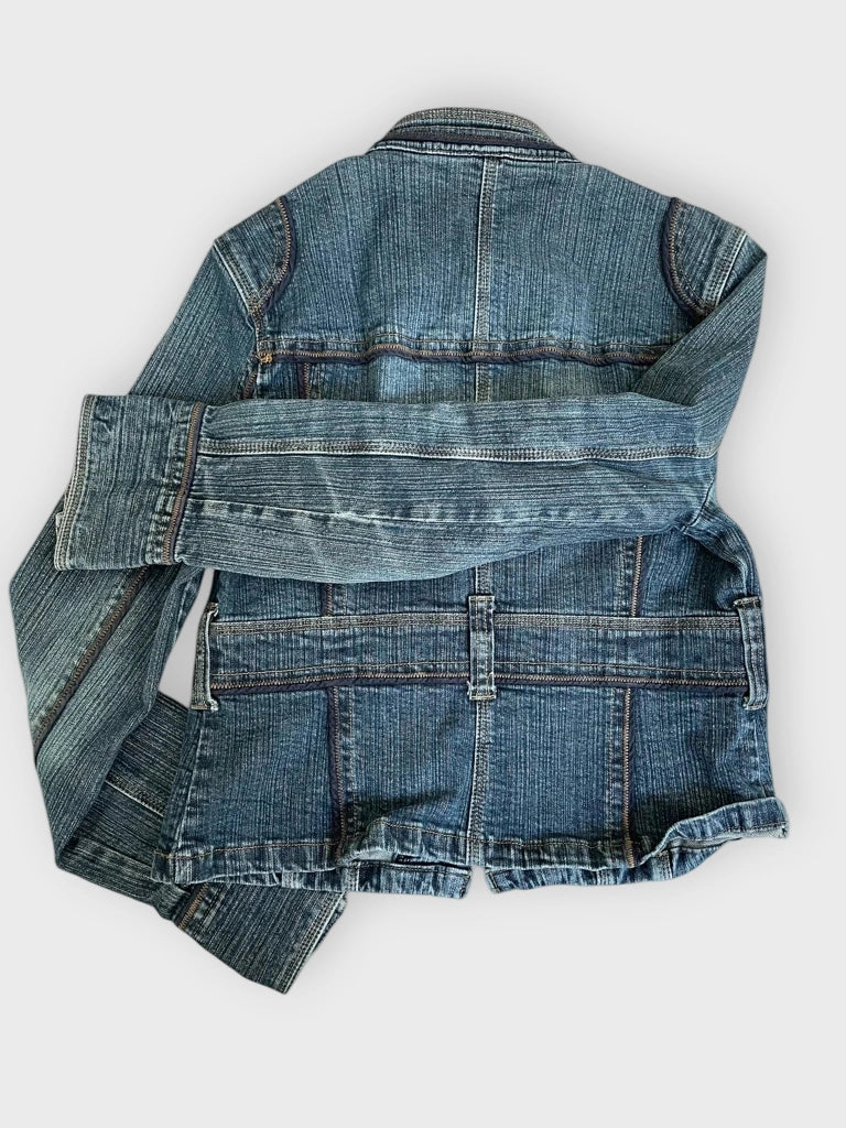 detail view, highway boss – cropped jean jacket, vintage Y2K second hand piece, image 6