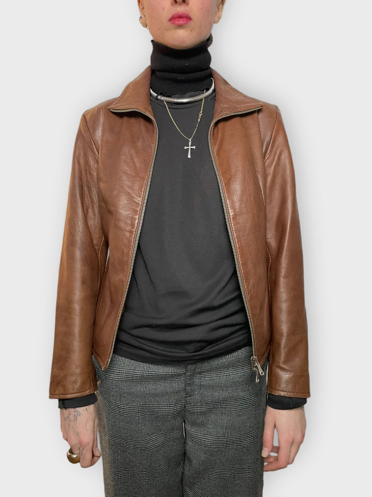 front view, Giubipel JacketGiubipe l Leather, vintage Y2K second hand piece