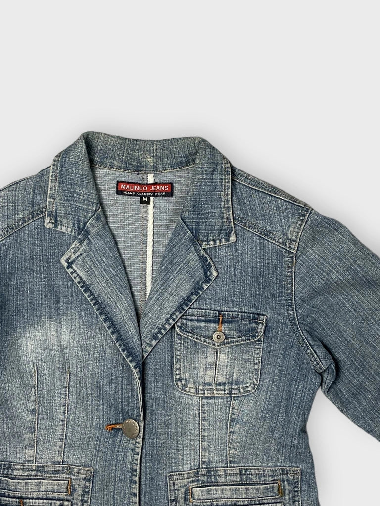 detail view, Malinuo Jeans Jeans Jacket, vintage Y2K second hand piece