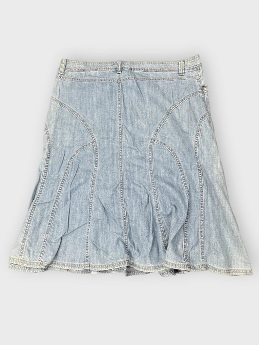 back view, Jessica Sport Light Denim Skirt, vintage Y2K second hand piece