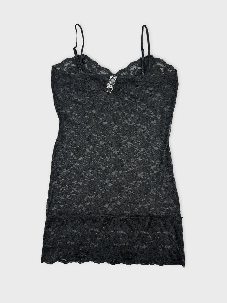 Delicate Lace Cami Top with Floral Design (L)