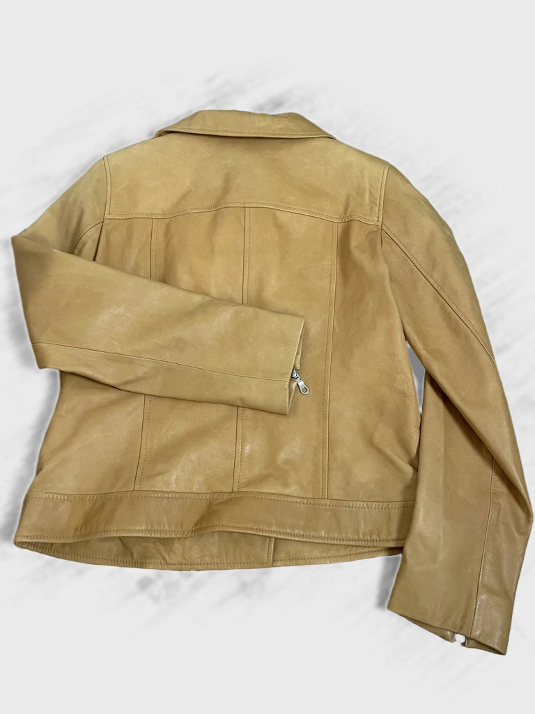 detail view, Madeleine Leather Jacket, vintage Y2K second hand piece, image 4