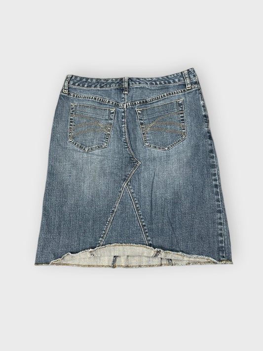 back view, Light Blue Classic Denim Skirt, vintage Y2K second hand piece