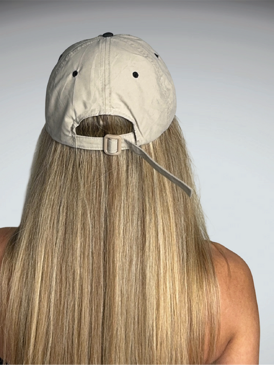 back view, Otto Cap Beige and Black Playboy Cap (ONESIZE), vintage Y2K second hand piece
