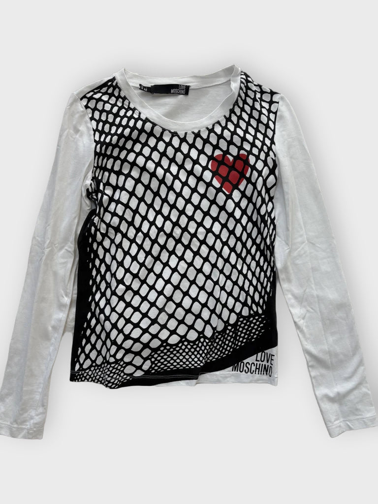 detail view, Love Moschino Motif Long Sleeve, vintage Y2K second hand piece, image 6